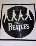 4) The Beatles Framed Vinyl Art