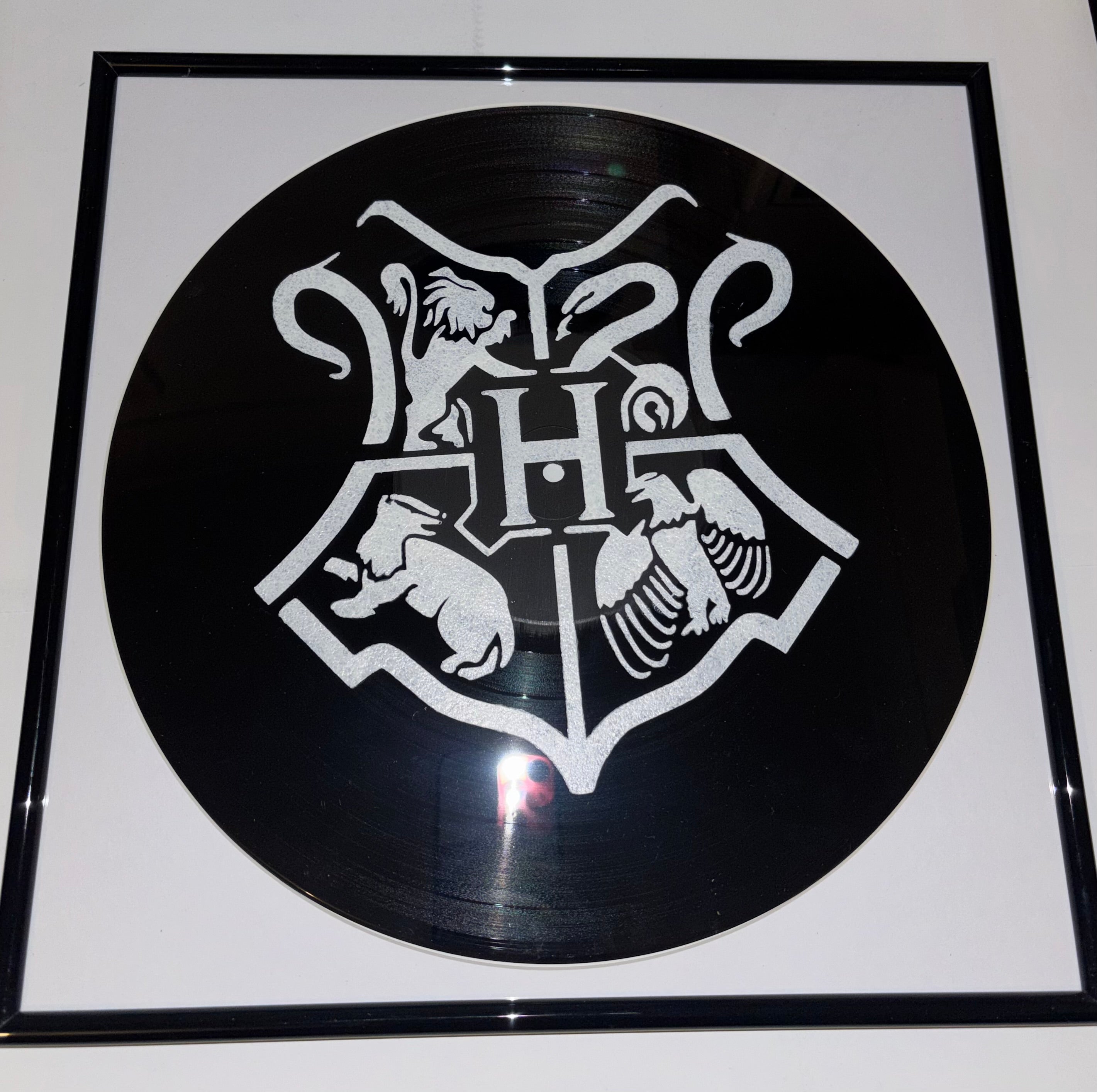 7) Hogwarts Crest Framed Vinyl Art