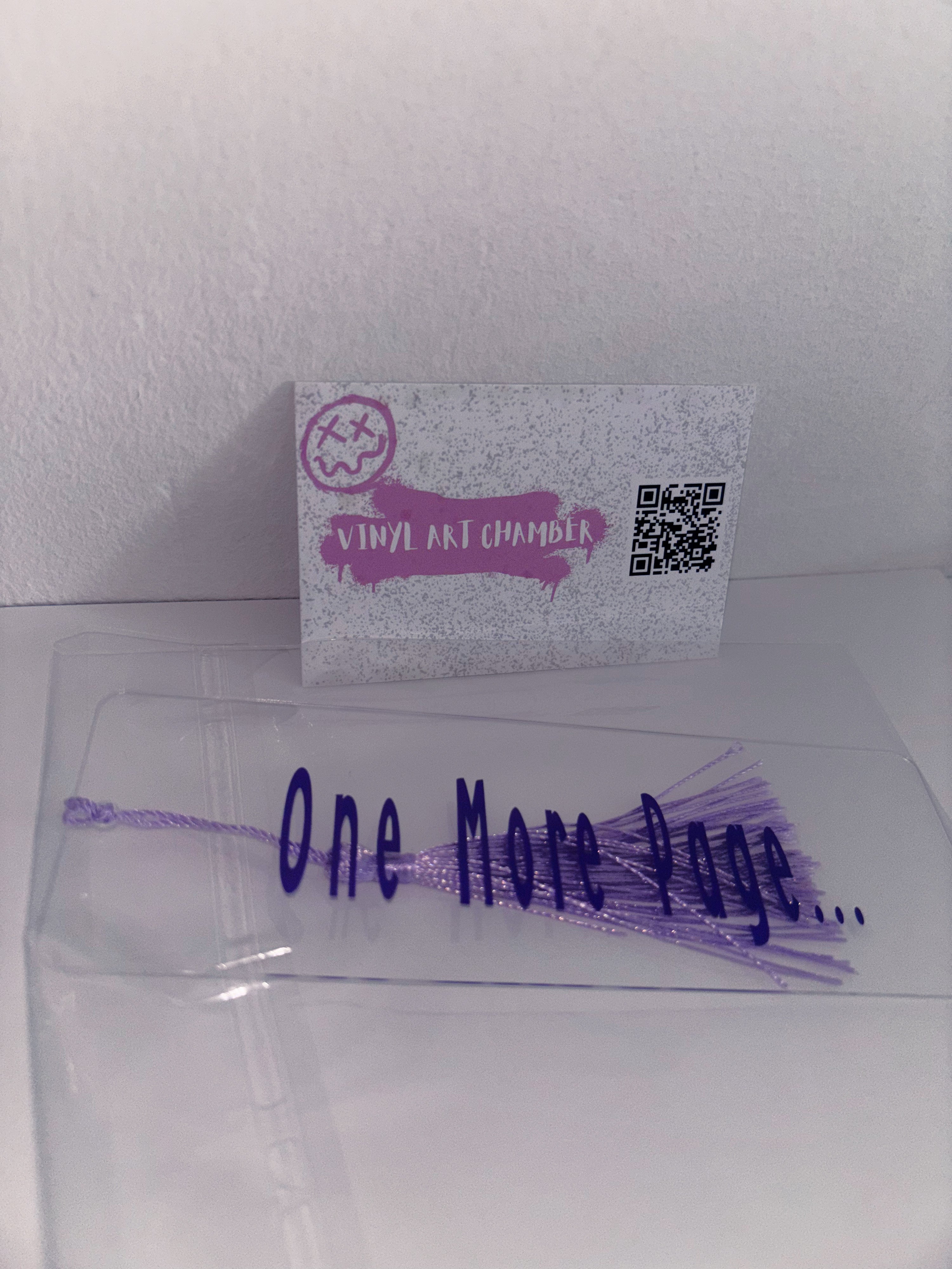 Acrylic One More Page Bookmark - Purple