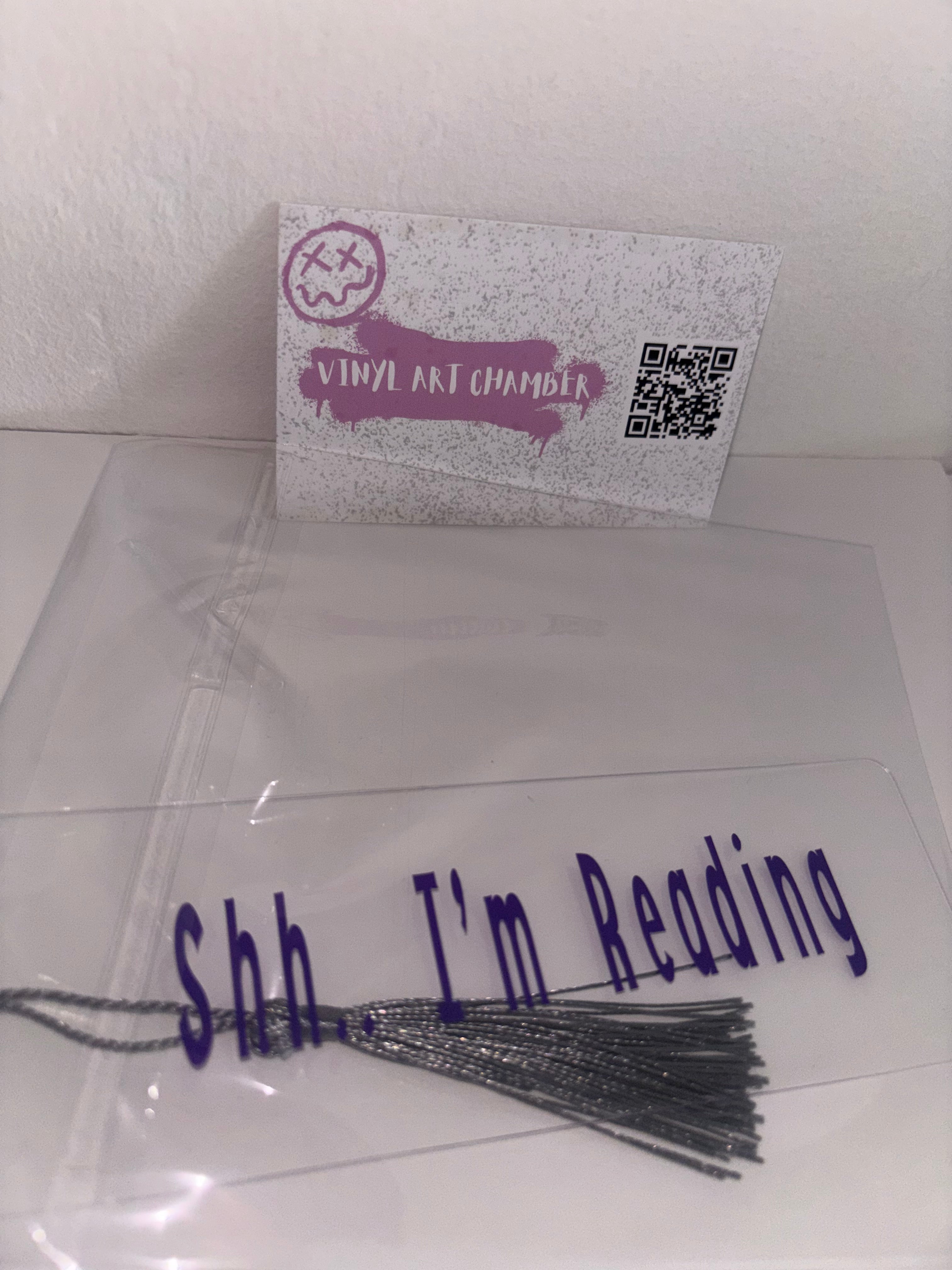 Acrylic Shh.. I’m Reading Bookmark - Purple