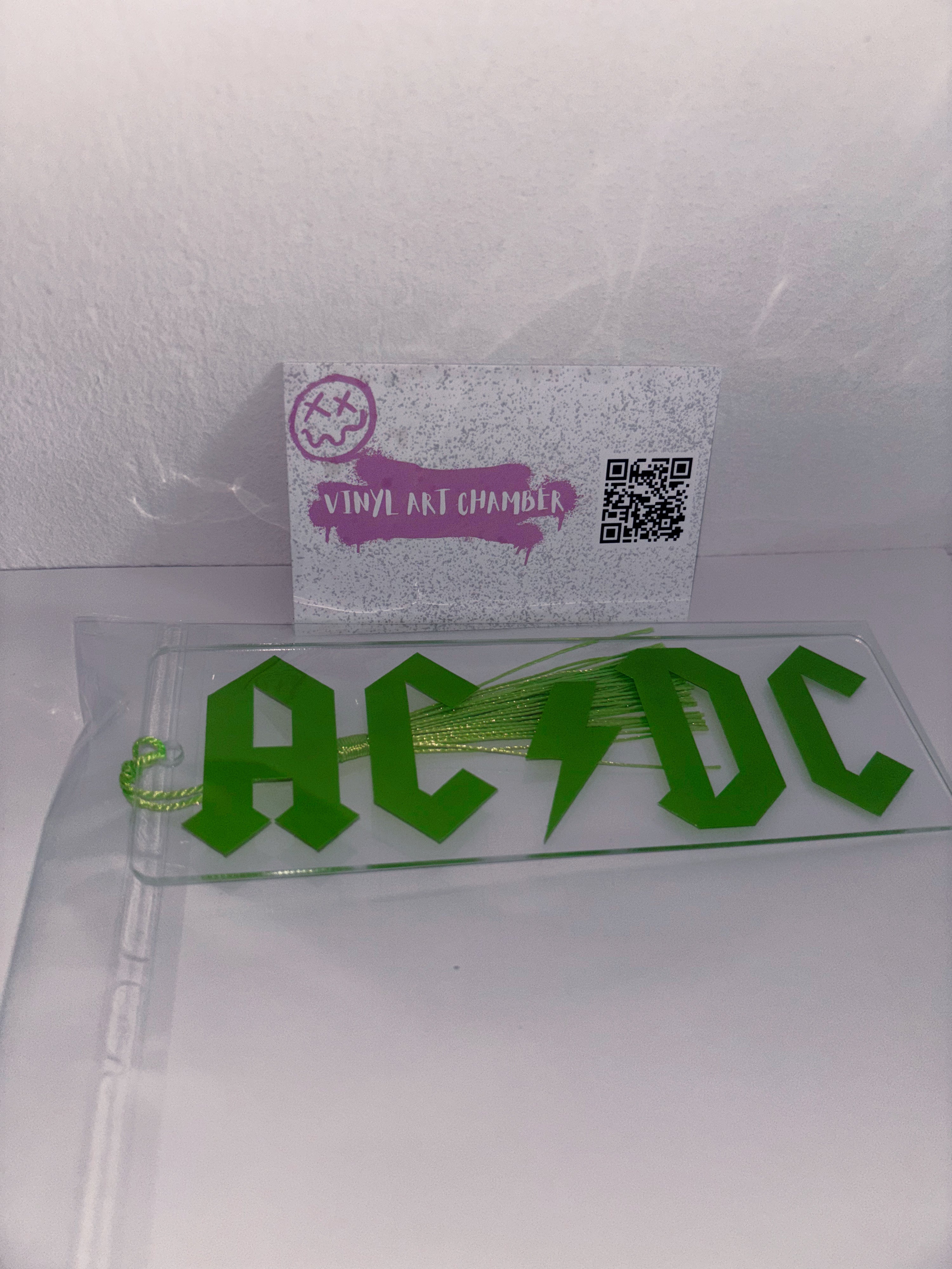 Acrylic AC/DC Bookmark - Light Green