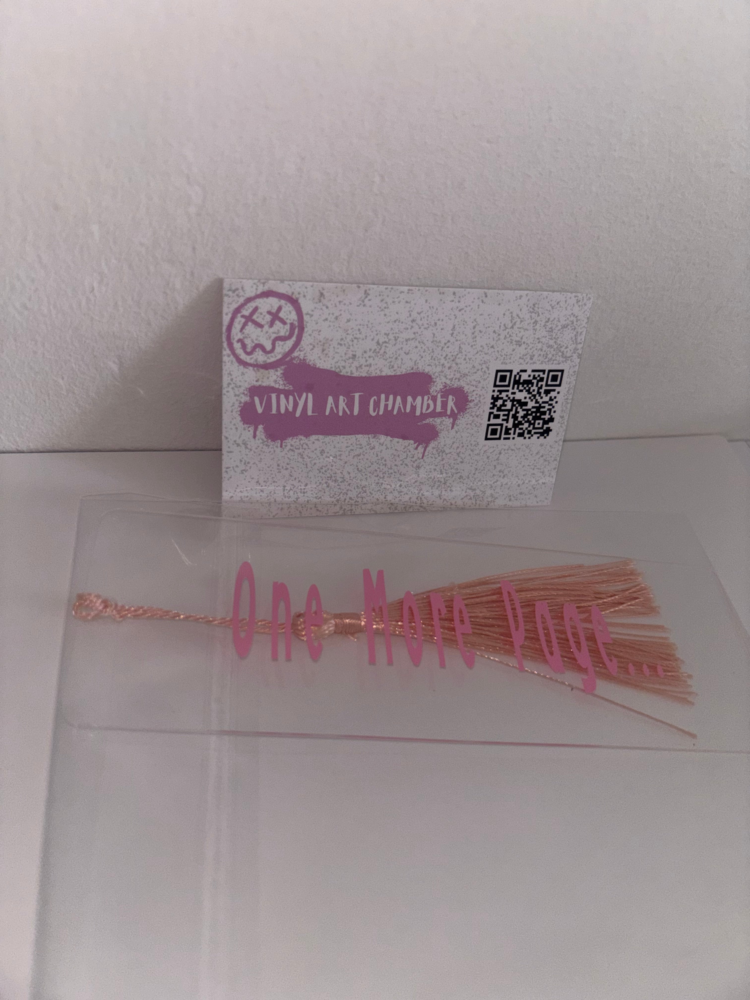 Acrylic One More Page Bookmark - Pink