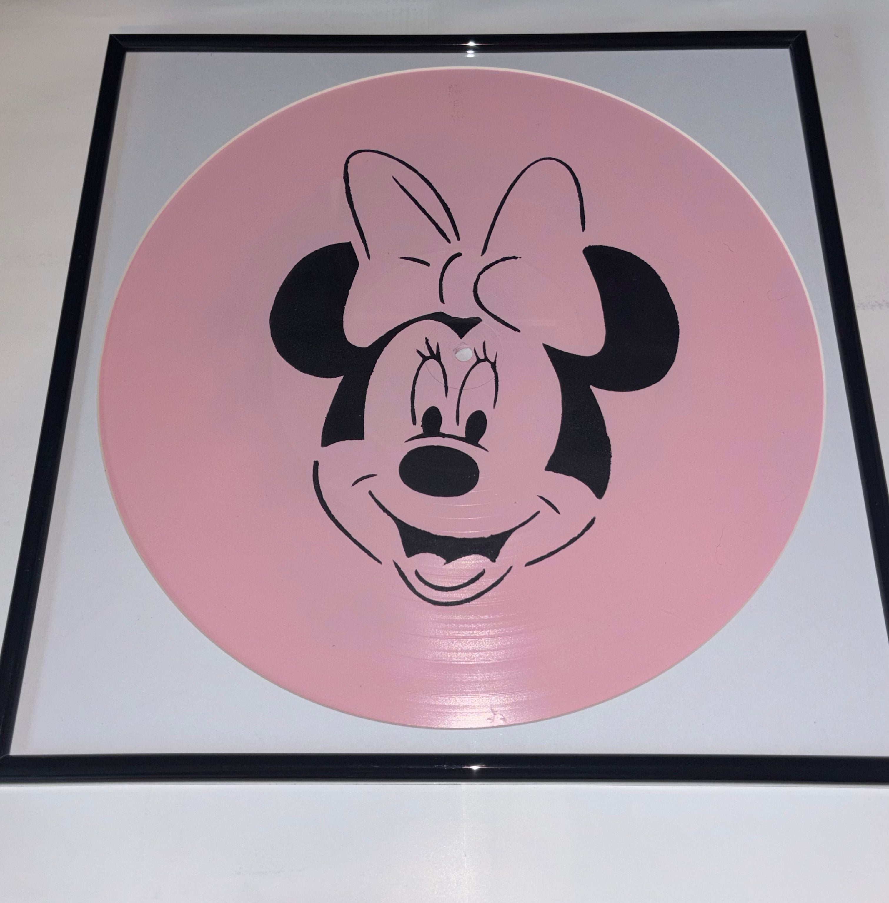 23) Minnie Mouse Framed Vinyl Art 12”