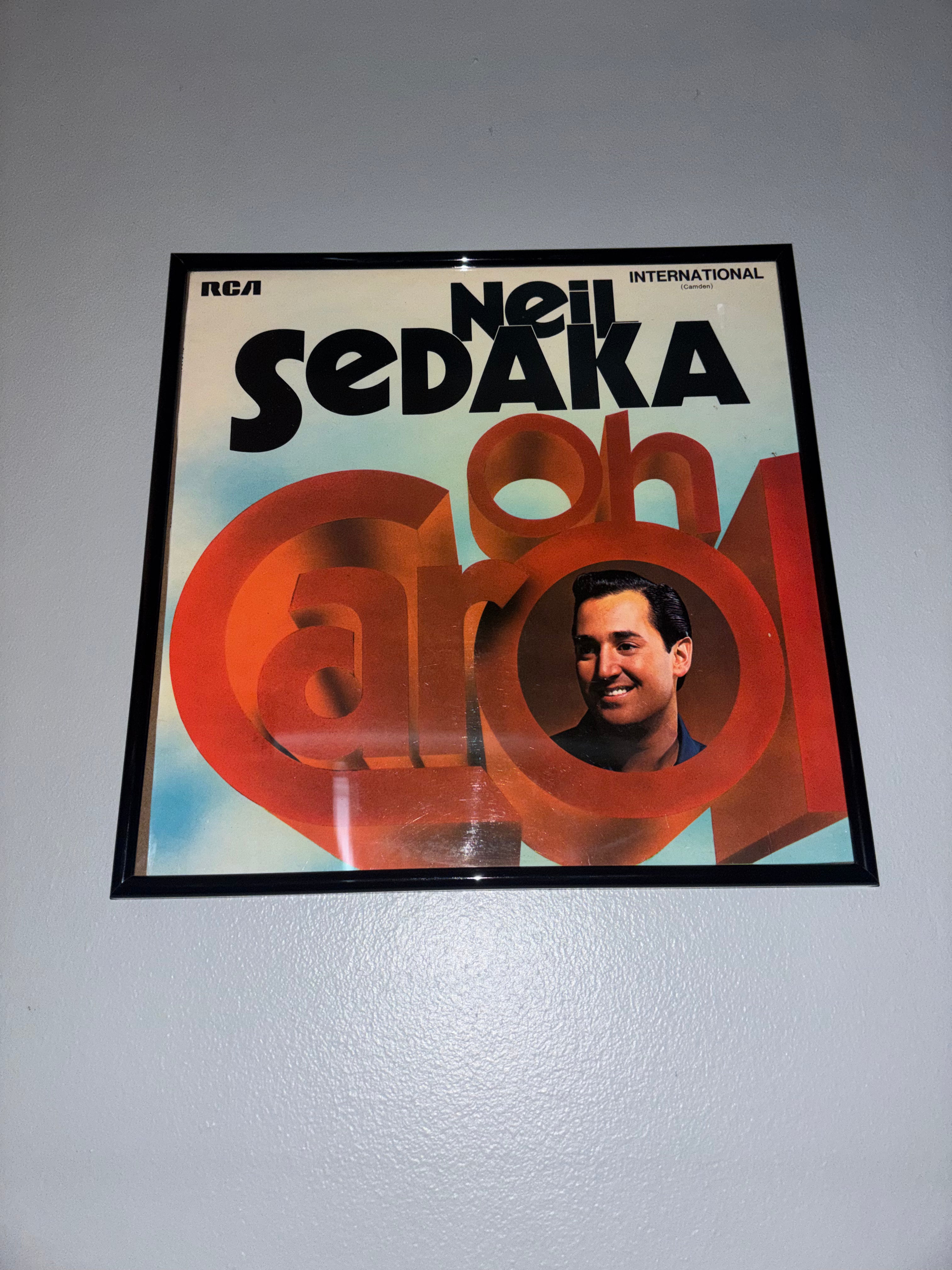 ‘Neil Sedaka - Oh Carol’ Original Record Sleeve Framed