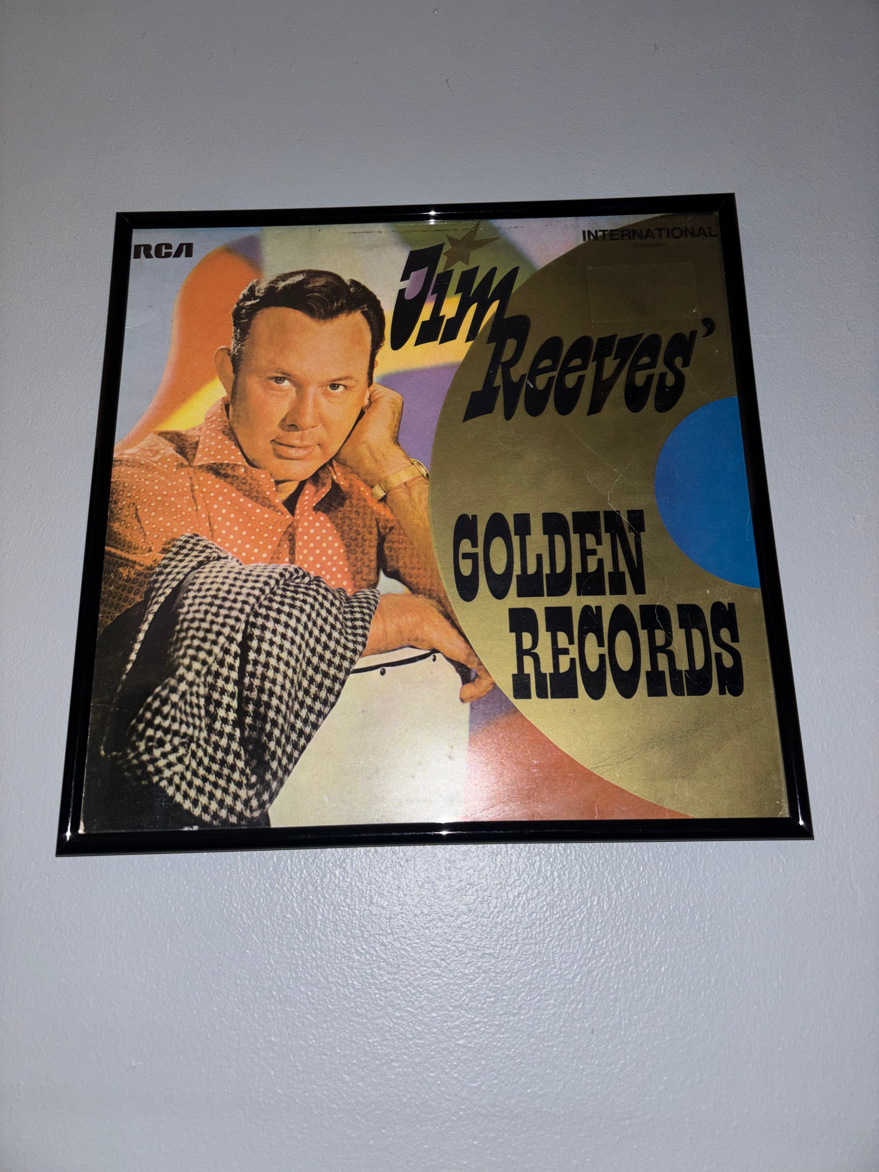 ‘Jim Reeves - Golden Records’ Original Record Sleeve Framed