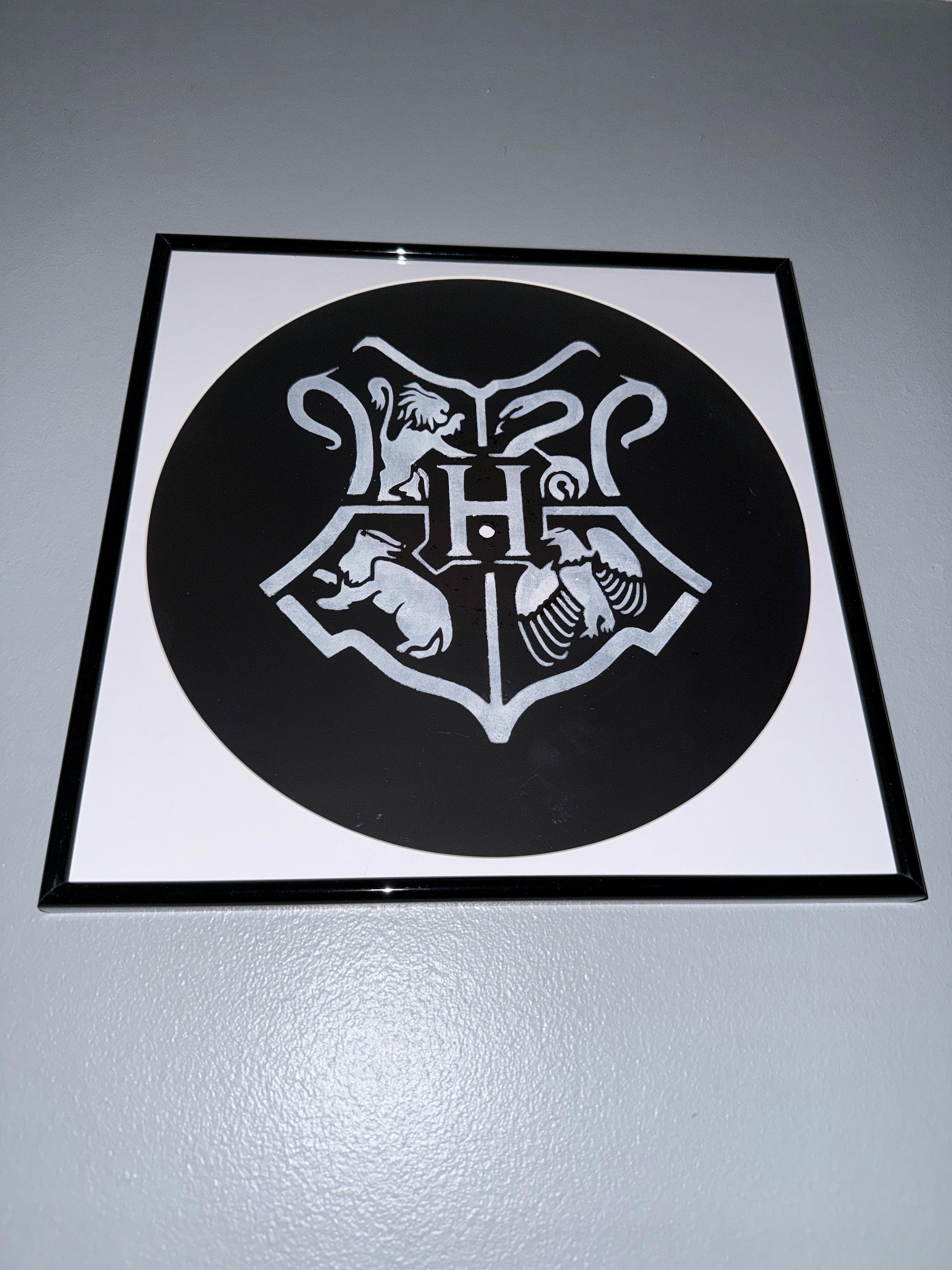 26) Harry Potter Crest Framed Vinyl Art 12”