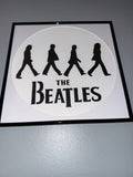 40) The Beatles Framed Vinyl Art 12"