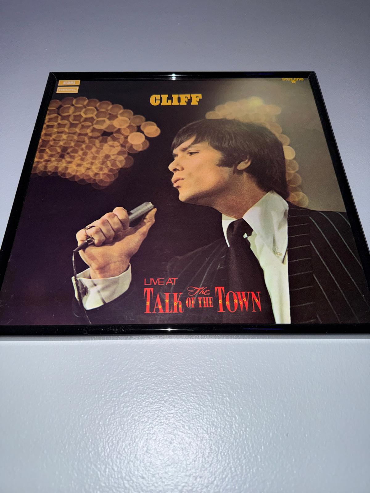 ‘Cliff Richard -Live At Talk Of The Town’ Original Record Sleeve Framed