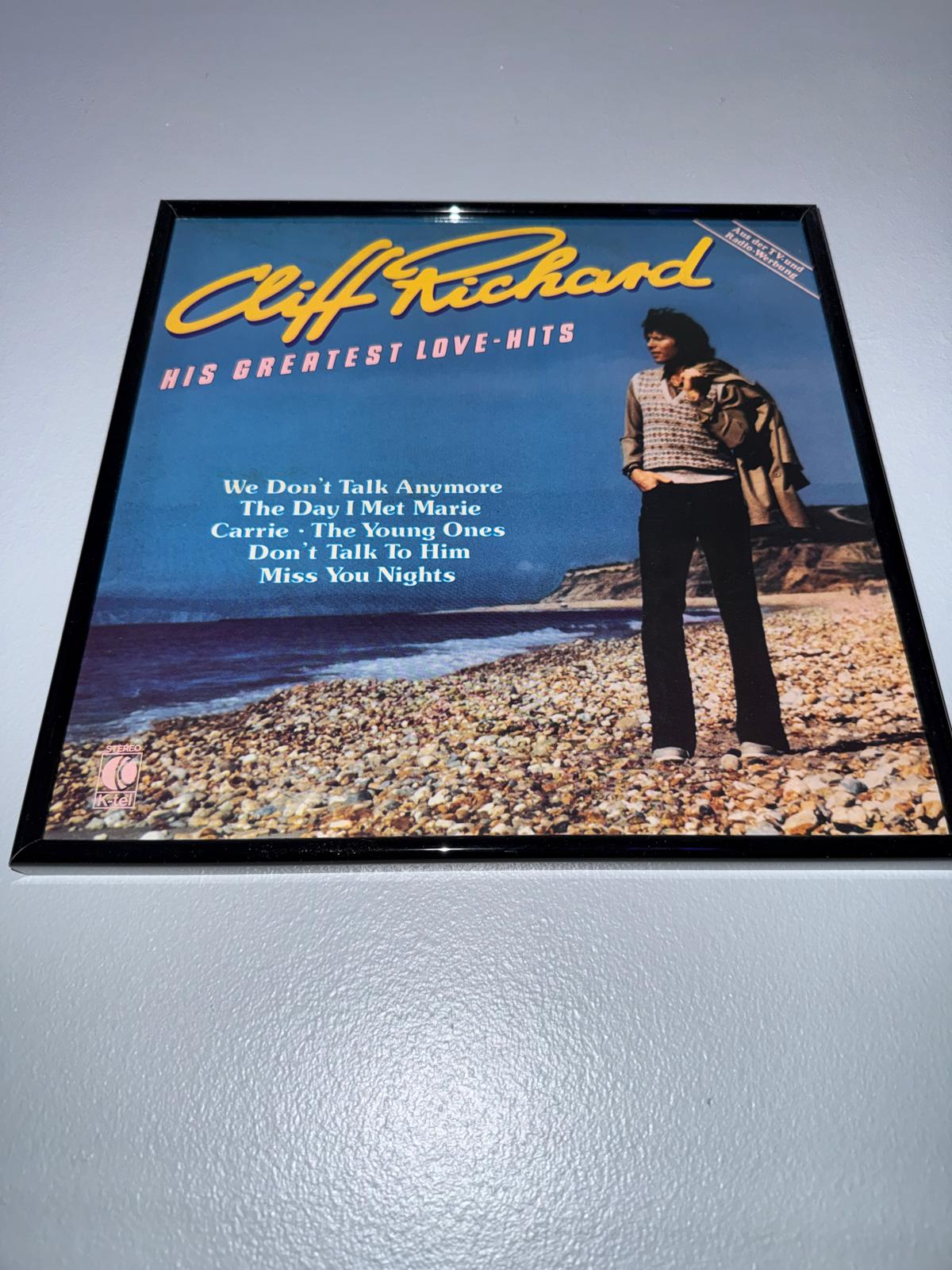 ‘Cliff Richard -Greatest Love Hits’ Original Record Sleeve Framed