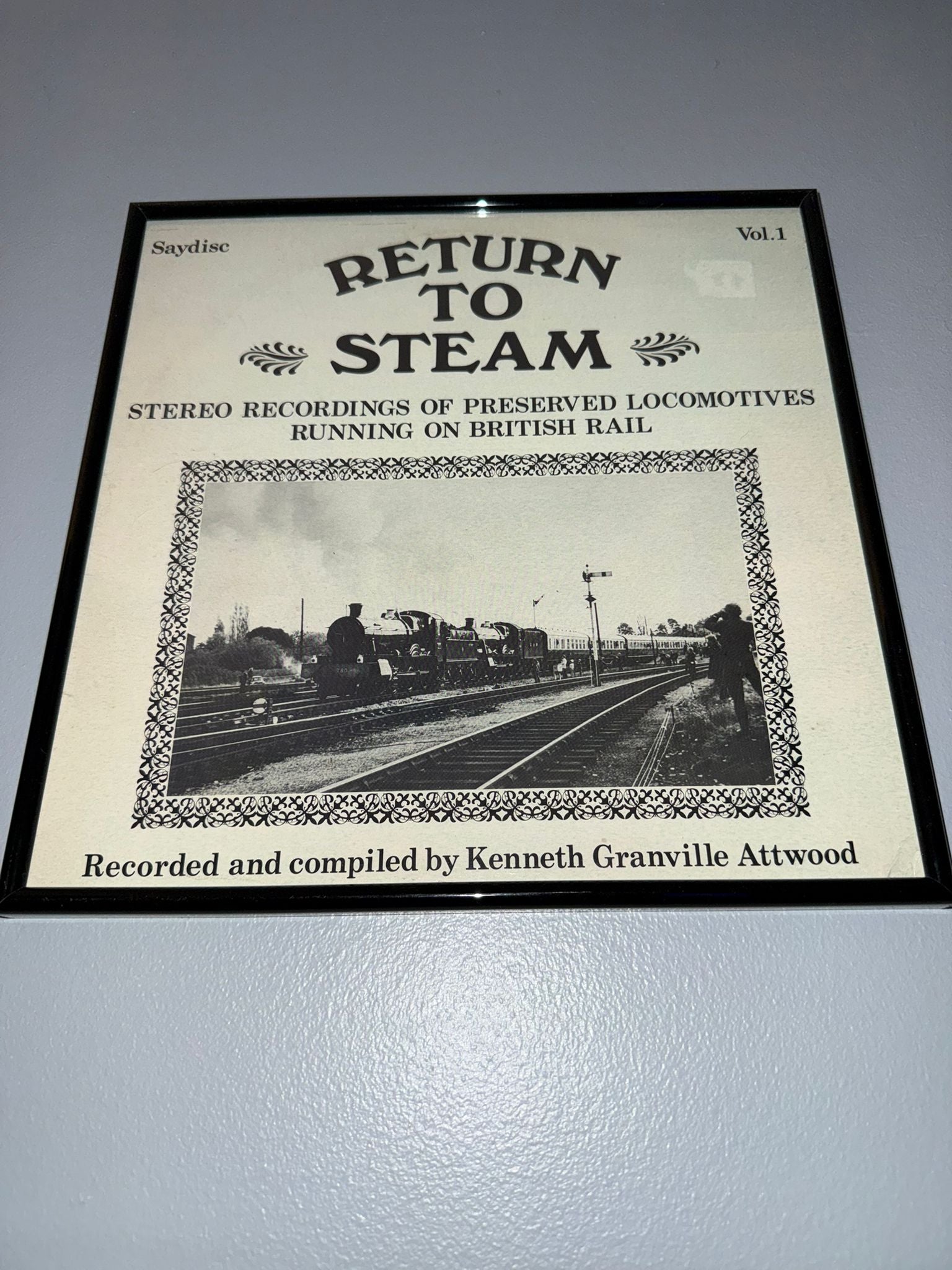 ‘Return To Steam’ Original Record Sleeve Framed