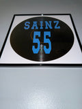 77) Carlos Sainz Framed Vinyl Art 12”