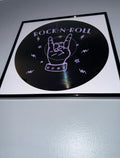 124) Rock N Rock Framed Vinyl Art 12”
