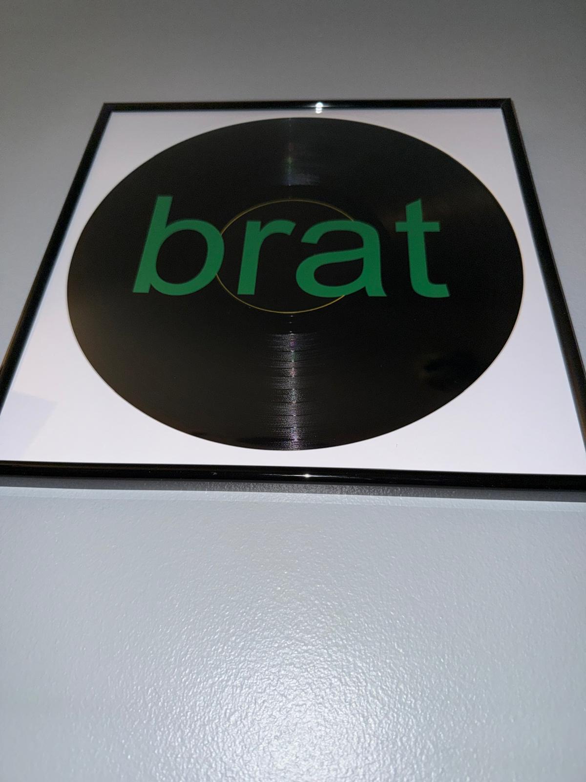 137) Brat Framed Vinyl Art 12”