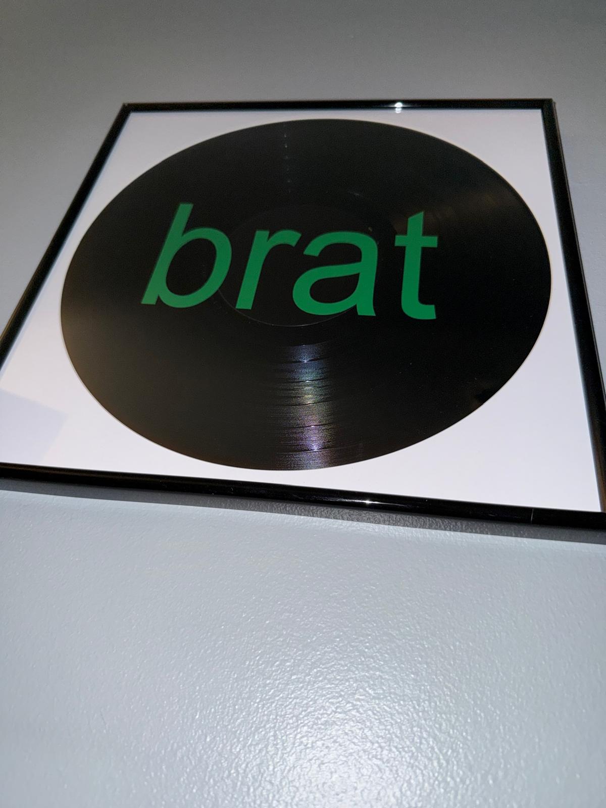 138) Brat Framed Vinyl Art 12”