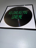 139) Justin Bieber Framed Vinyl Art 12”
