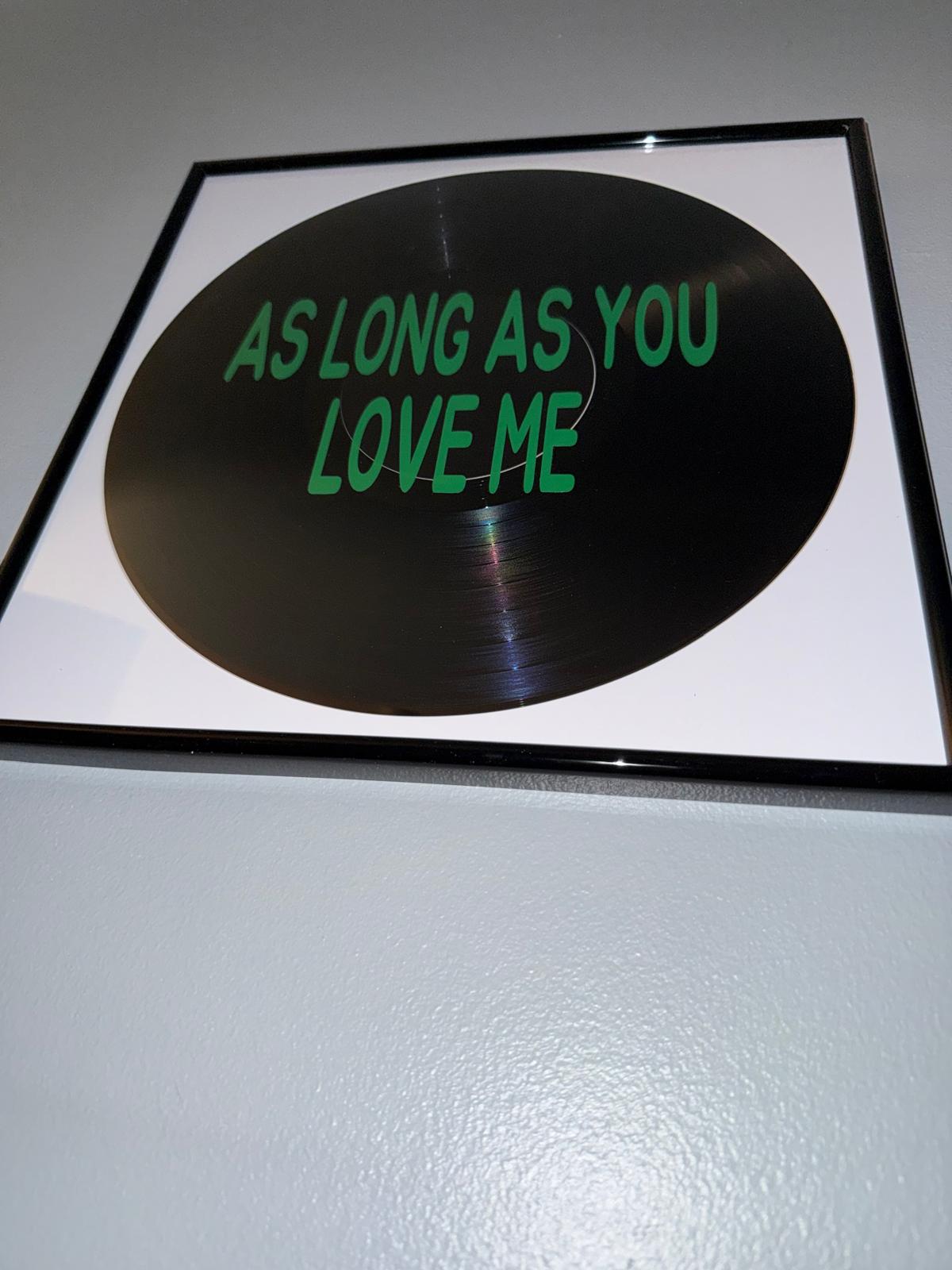 139) Justin Bieber Framed Vinyl Art 12”