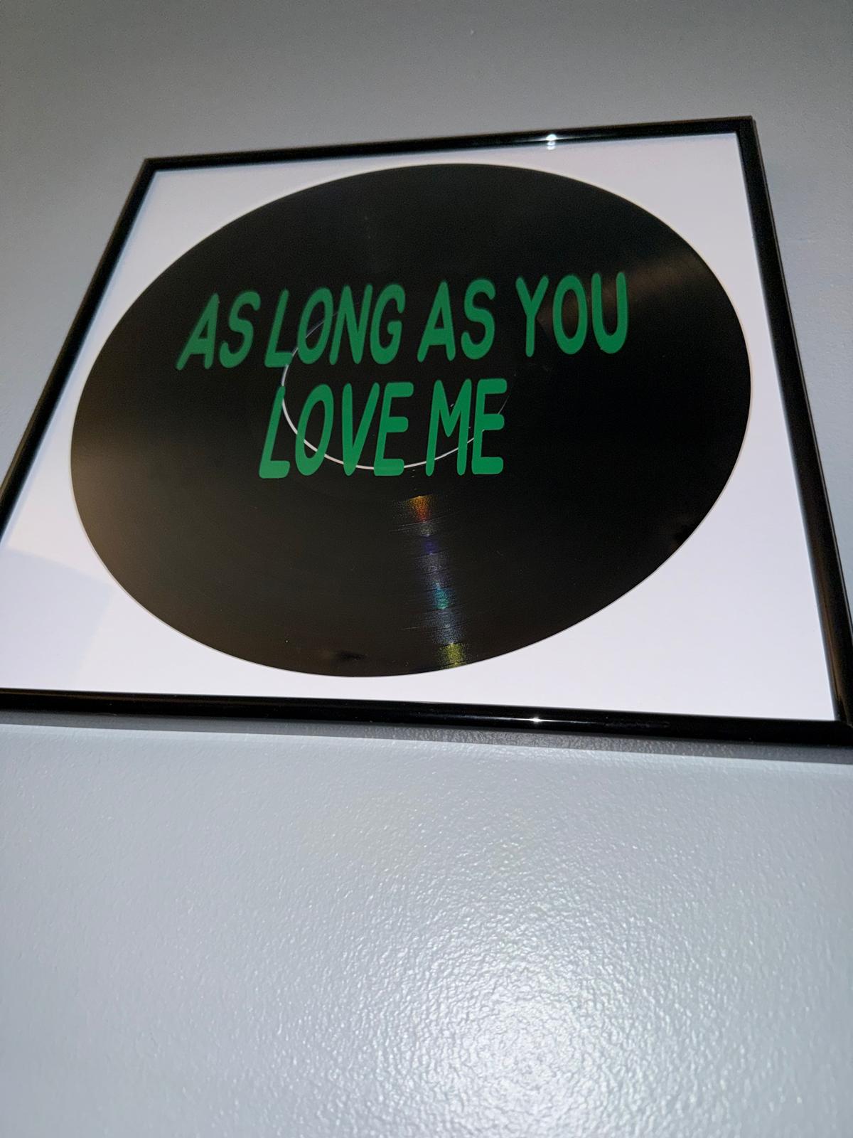 140) Justin Bieber Framed Vinyl Art 12”