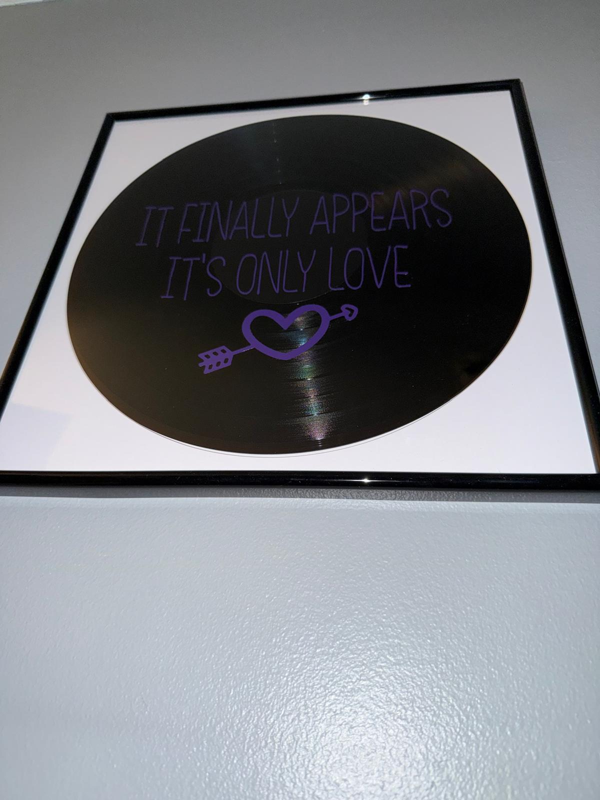 145) Harry Styles Framed Vinyl Art 12”
