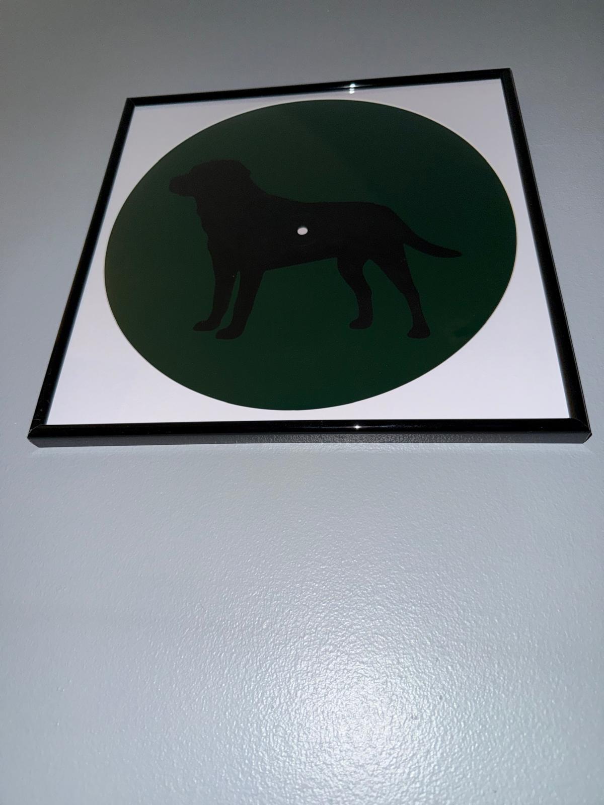 153) Dog Framed Vinyl Art 12”