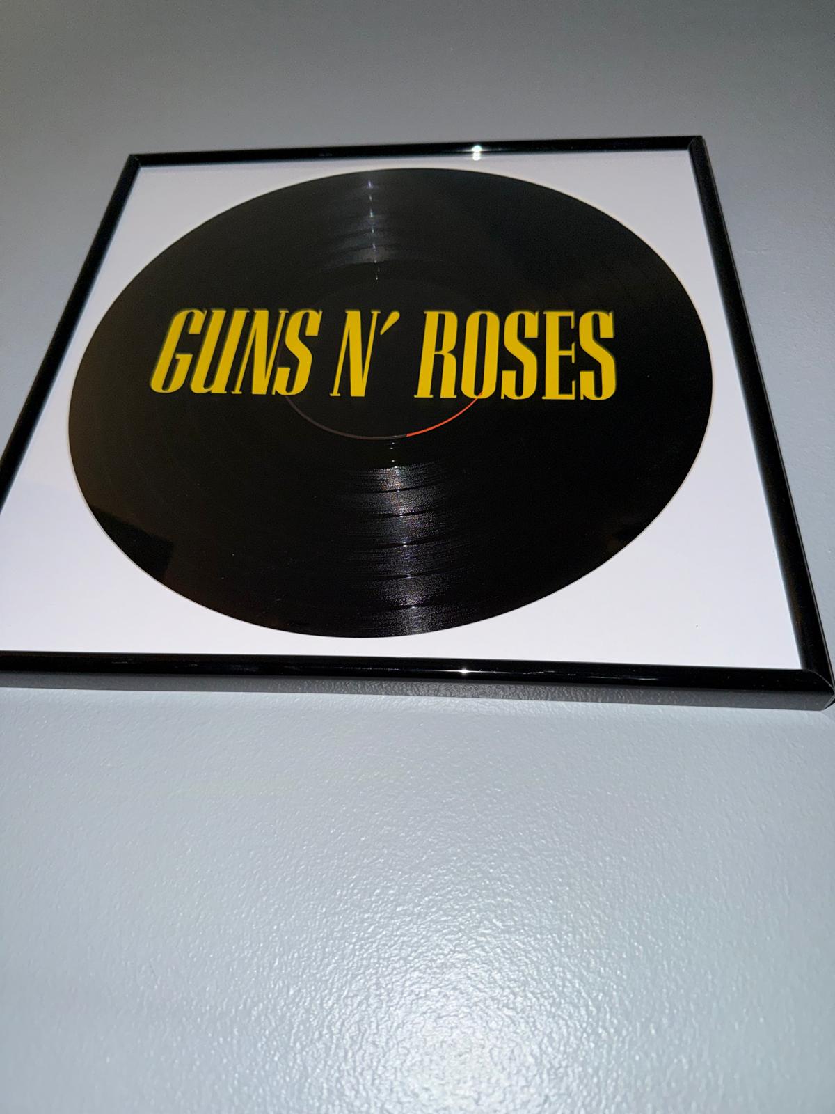 158) Guns N Roses Framed Vinyl Art 12”