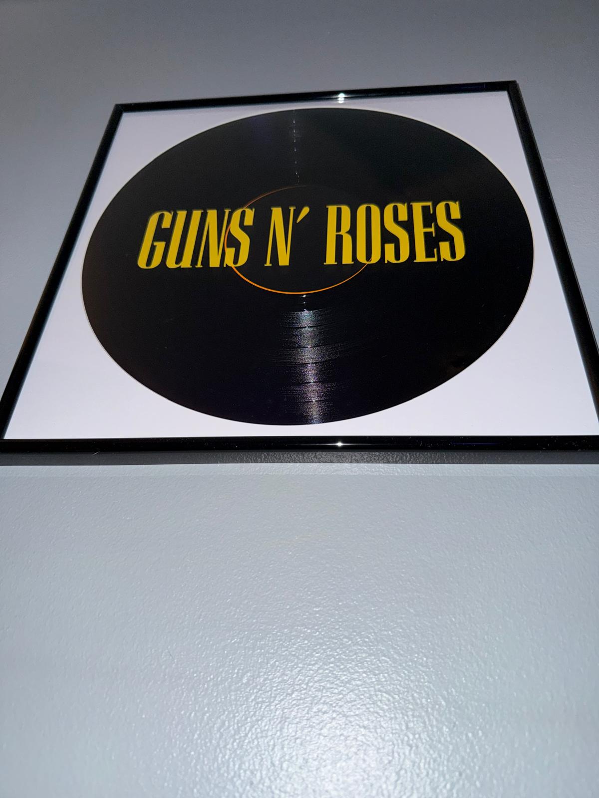 159) Guns N Roses Framed Vinyl Art 12”