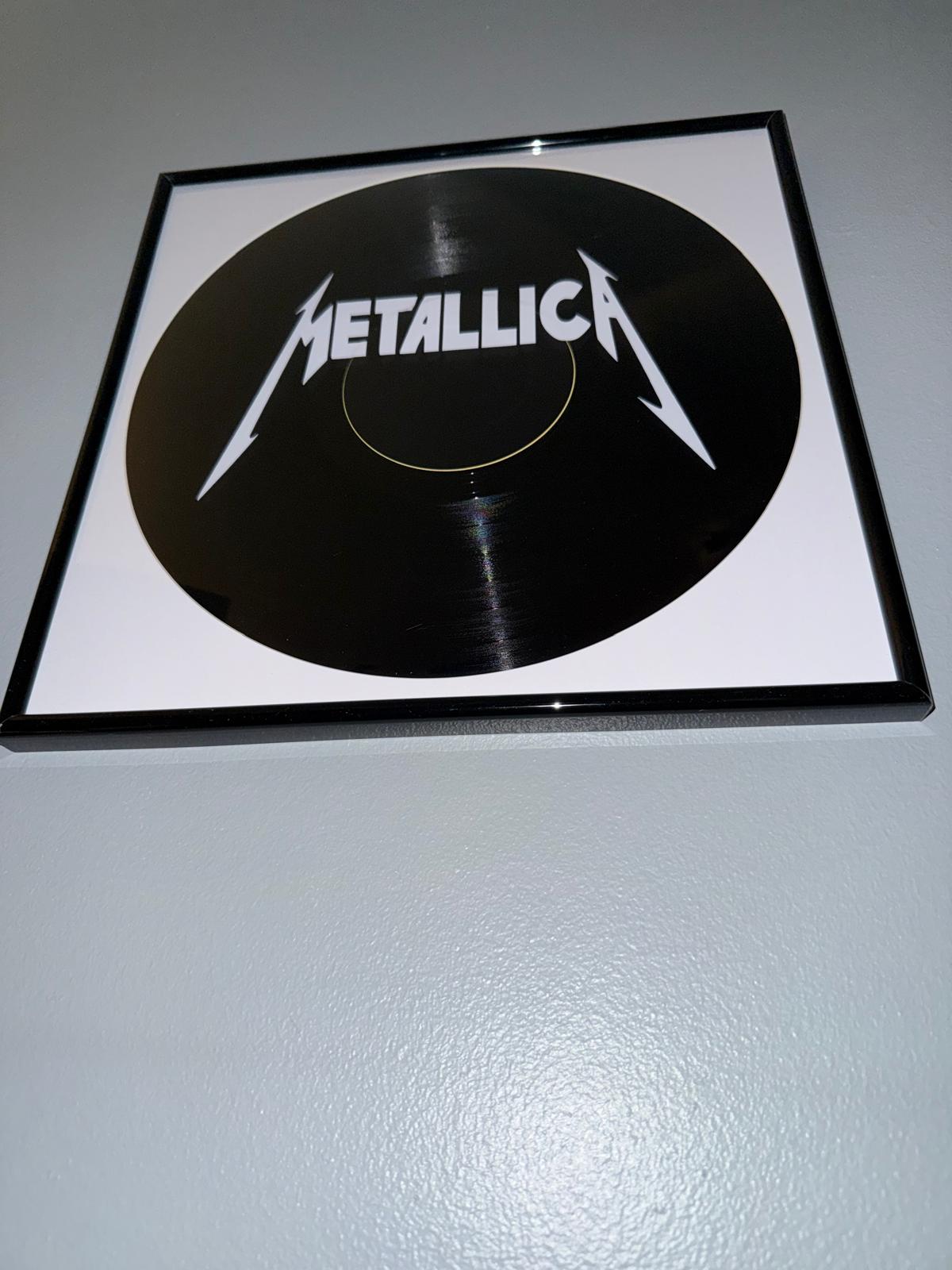 164) Metallica Framed Vinyl Art 12”