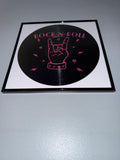 166) Rock N Roll Framed Vinyl Art 12”