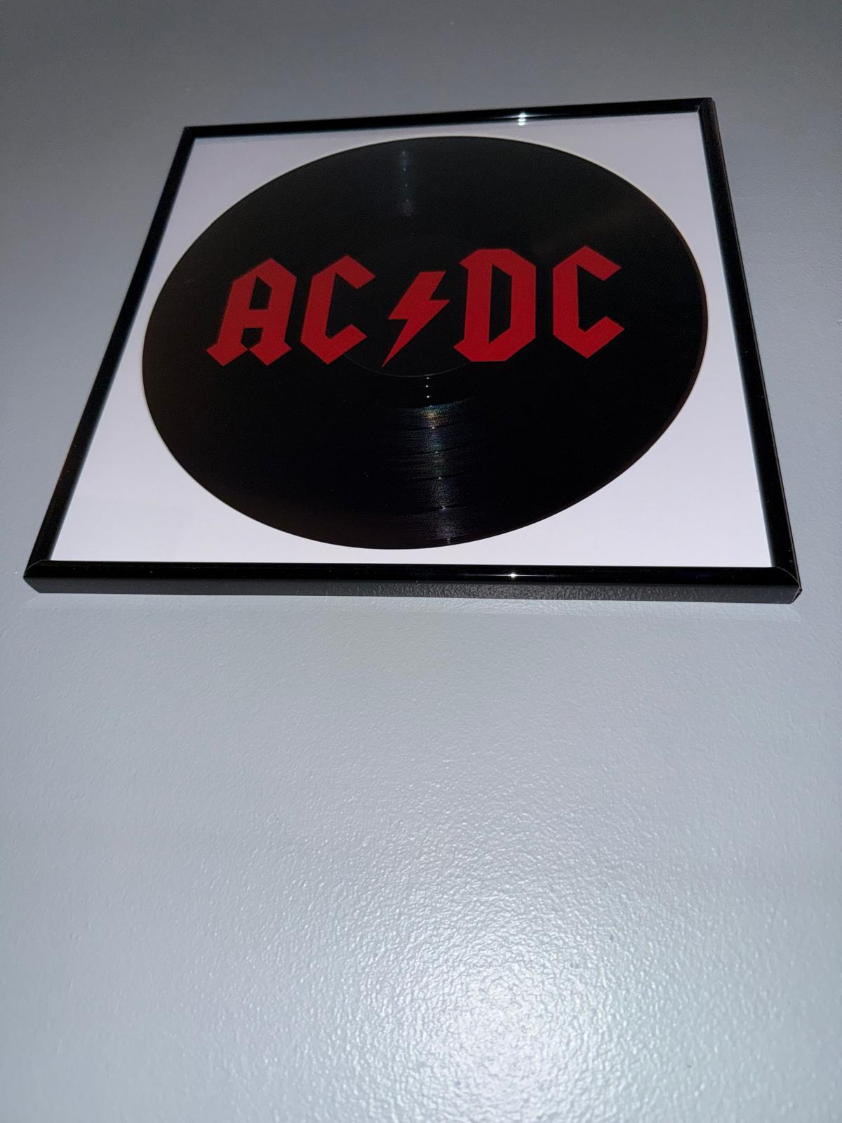 177) AC/DC Framed Vinyl Art 12”