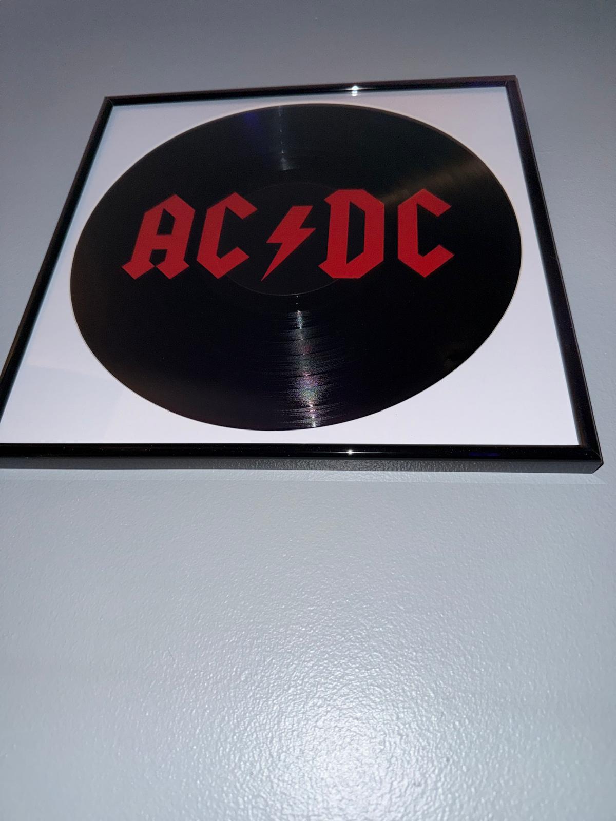 178) AC/DC Framed Vinyl Art 12”