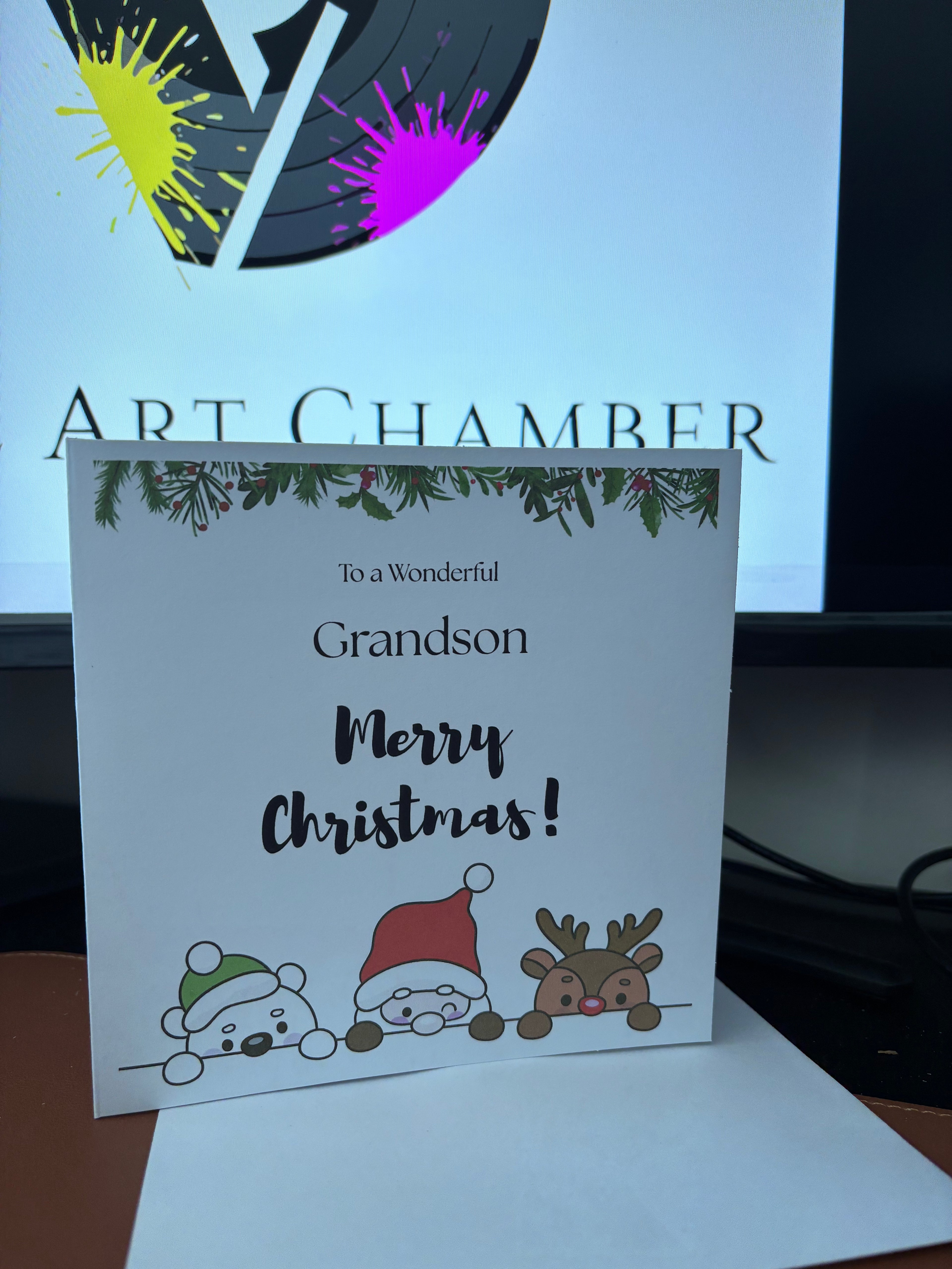 Grandson Christmas Greetings Card