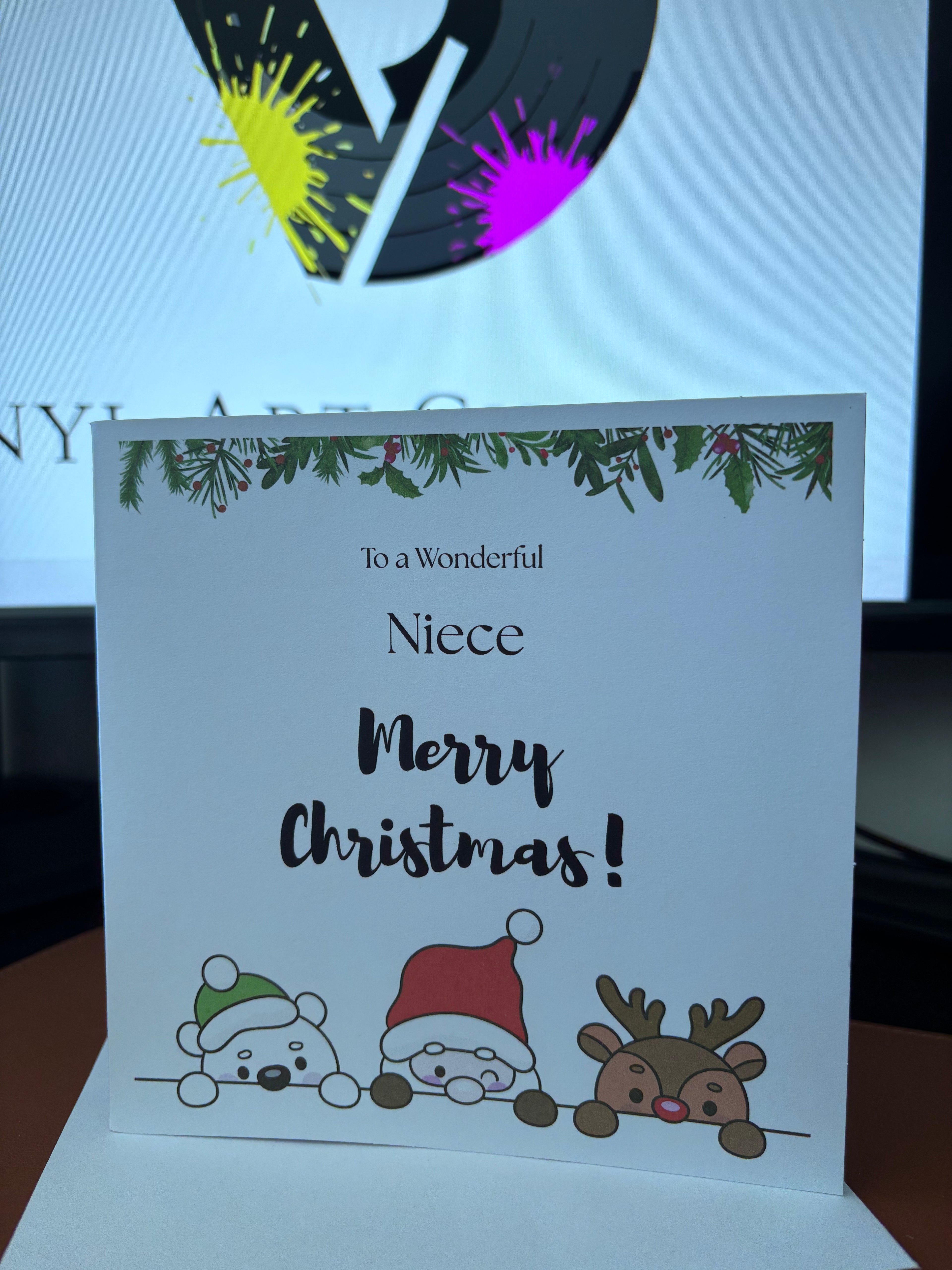 Niece Christmas Greetings Card