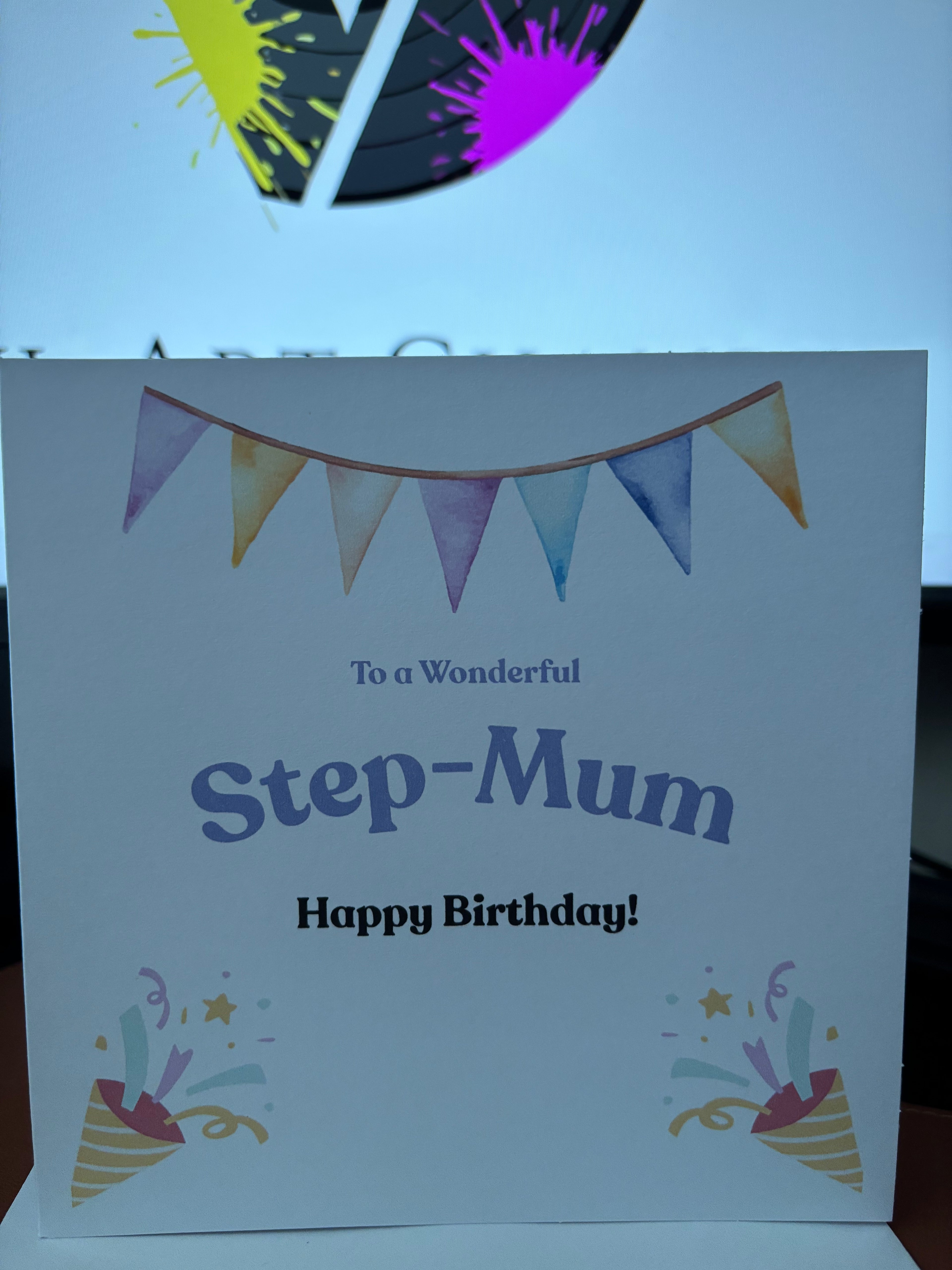 Happy Birthday Step - Mum Greetings Card