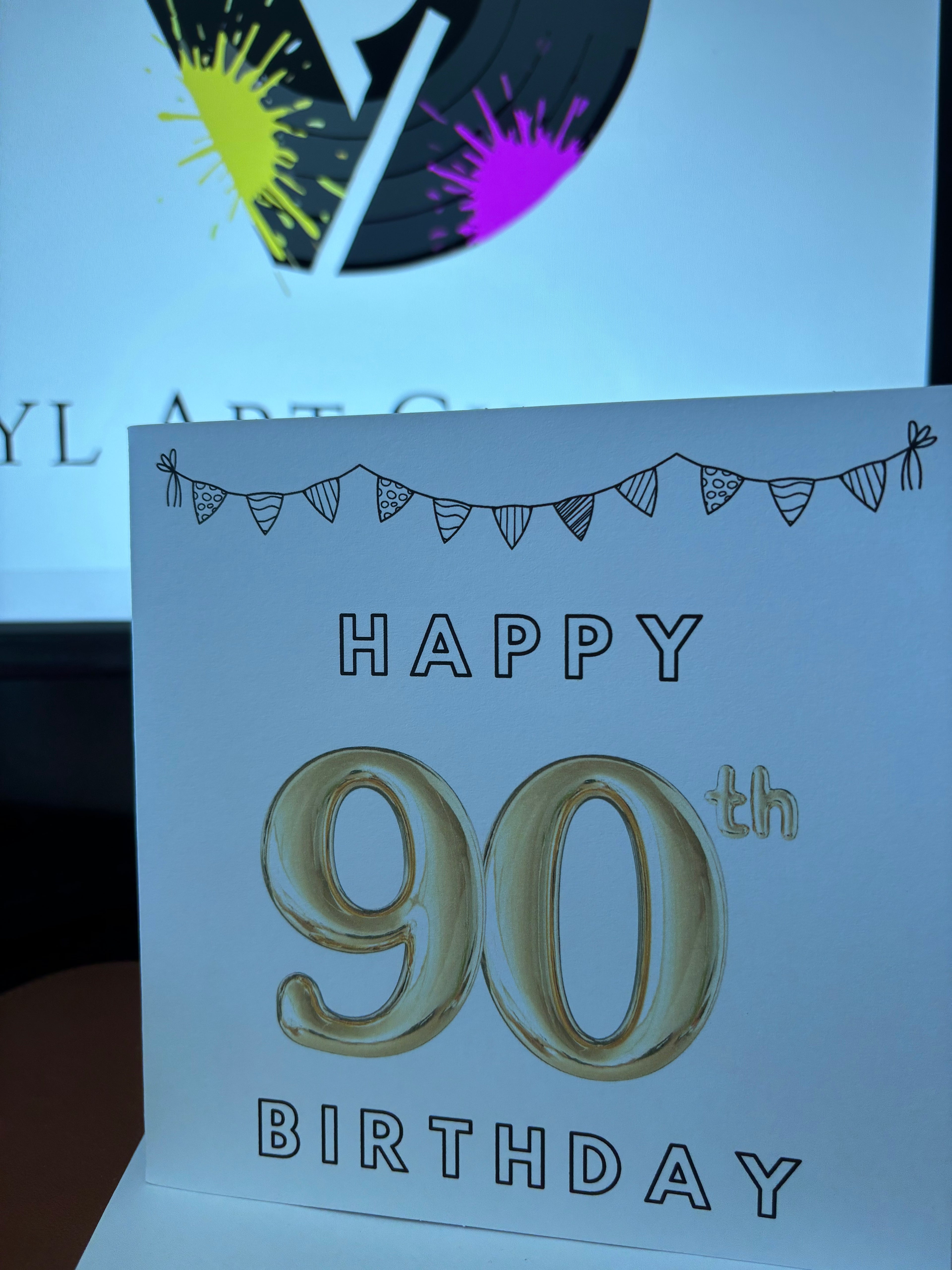90th Birthday Greetings Card