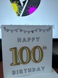 100th Birthday Greetings Card
