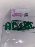 Acrylic AC/DC Bookmark - Dark Green