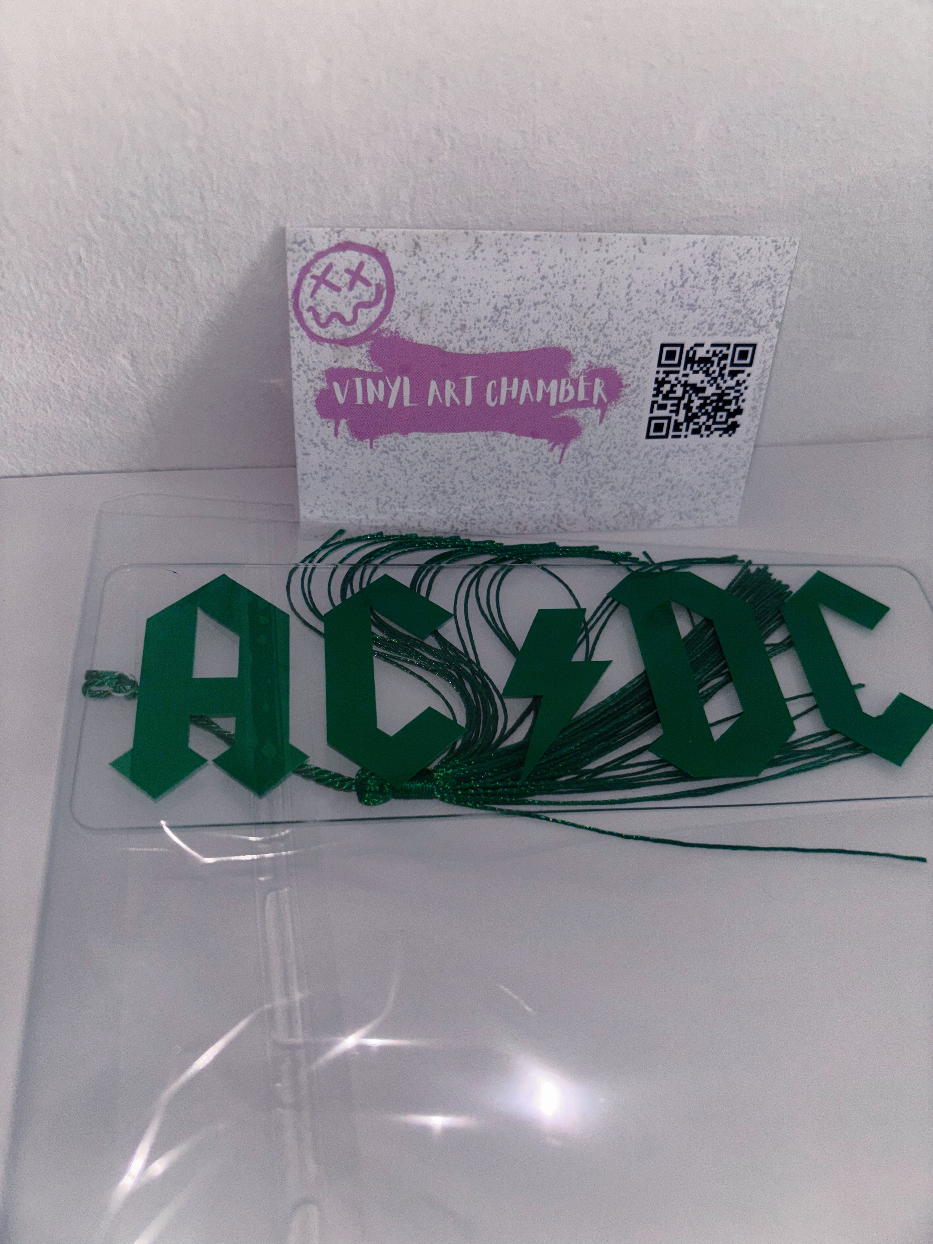 Acrylic AC/DC Bookmark - Dark Green