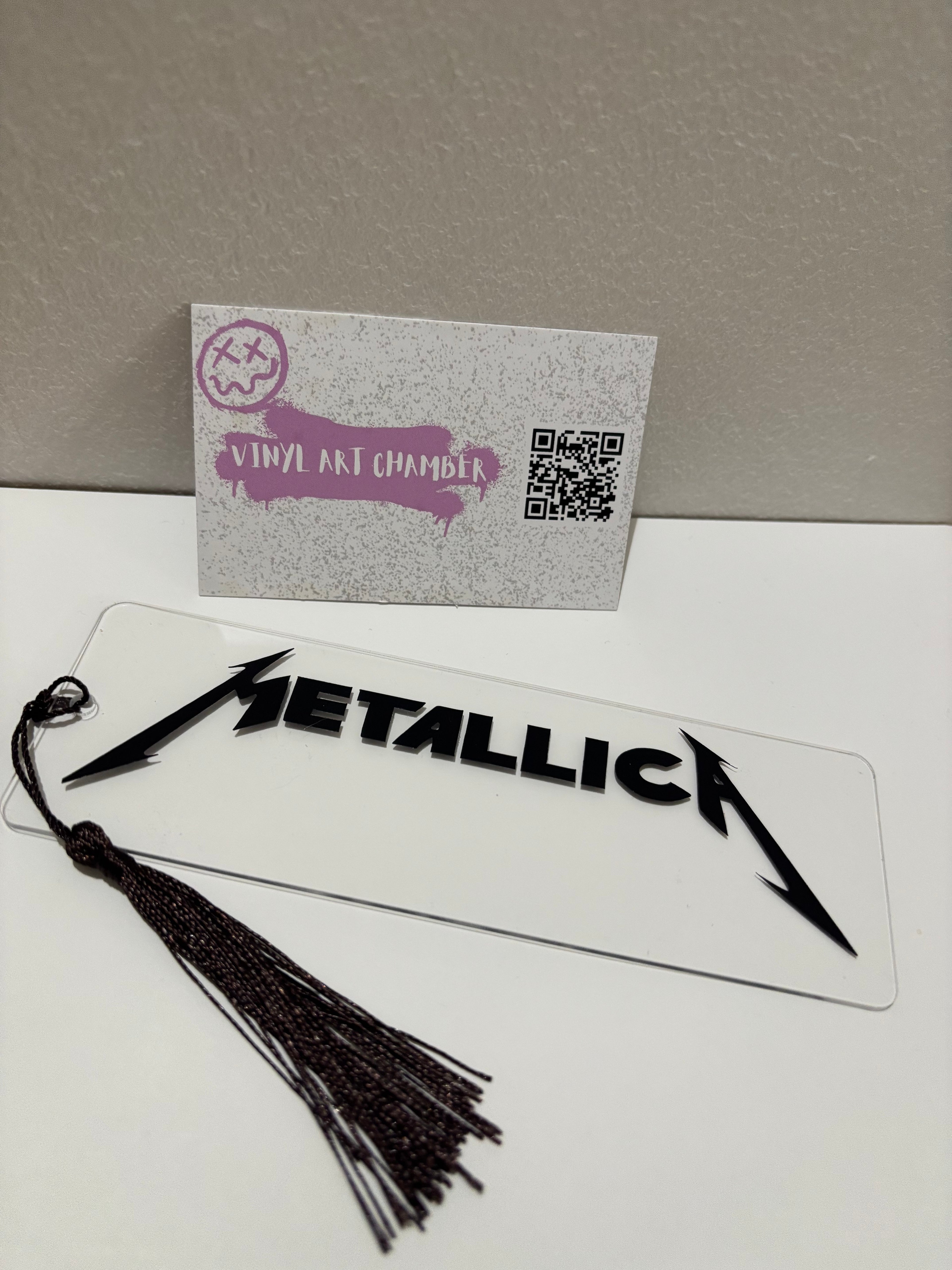 Acrylic Metallica Bookmark - Black