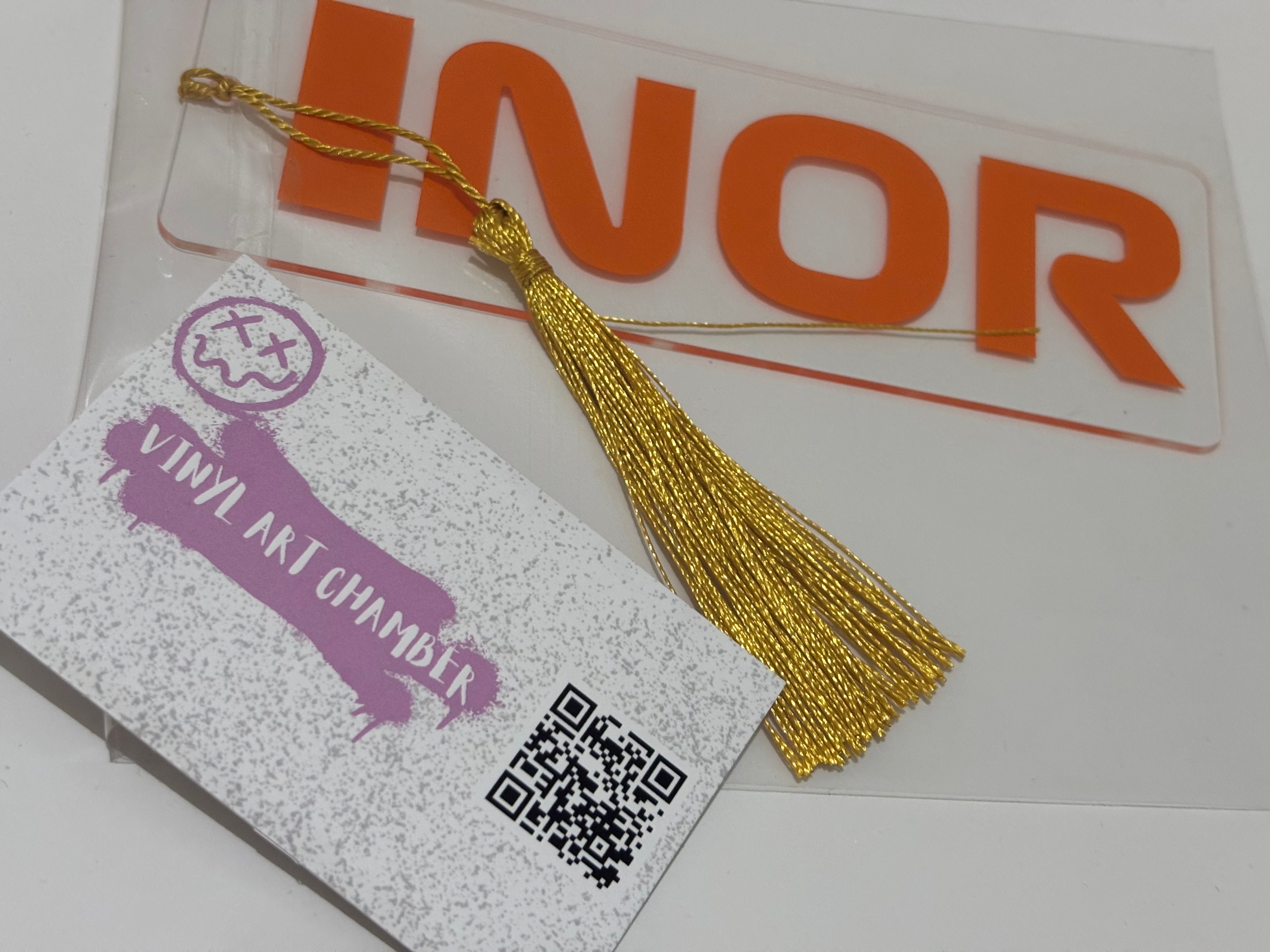 Acrylic Lando Norris Bookmark - Gold Tassle